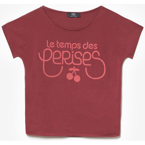 Textil Rapariga Partilhada por pai e filho, é uma verdadeira paixão pela ganga que anima a marca Le Temps des Cerises T-shirt MUSGI Vermelho