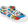 Sapatos Criança Sapatilhas Kawasaki Cartoon Kids Shoe W/Elastic K202585 2084 Strong Blue Multicolor