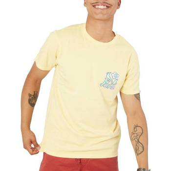 Textil Homem Camisas mangas curtas Vans PEACE FLOWER SS Amarelo