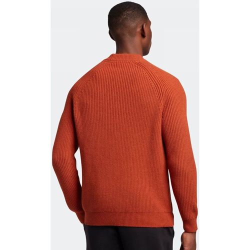 Lyle & Scott KN1701V SHAKER STITCH-W701 VICTORY ORANGE Laranja