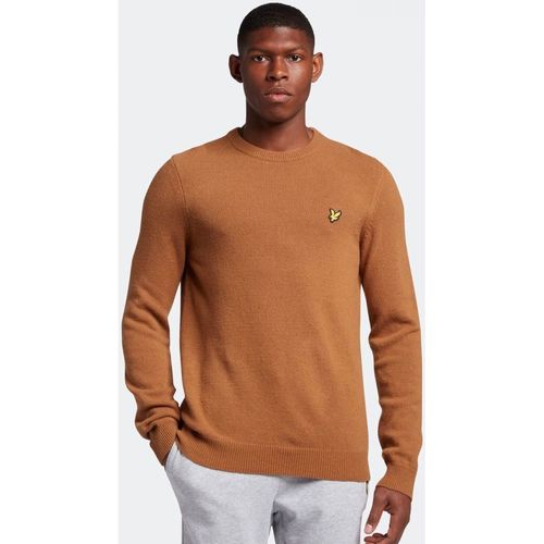 Textil Homem camisolas Lyle & Scott KN921VF CREW NECK LAMBSWOOL-W807 ANNIVERSARY GOLD Ouro