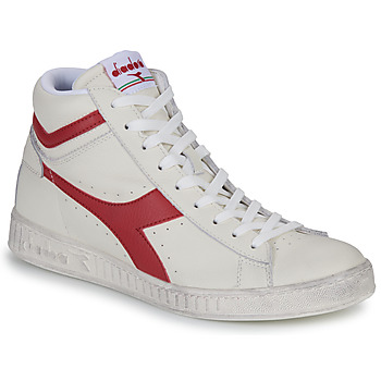 Sapatos Diadora pelle Trident 90 Diadora pelle GAME L HIGH WAXED Branco / Vermelho