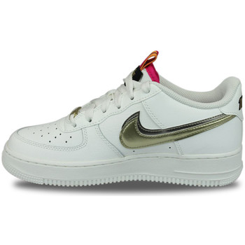 Nike Air Force 1 LV8 Double Swoosh Silver Gold Blanc Branco