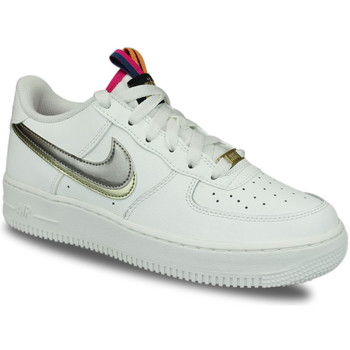 Nike Air Force 1 LV8 Double Swoosh Silver Gold Blanc Branco