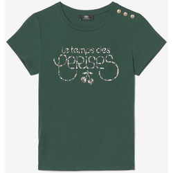 Textil Mulher T-shirts e Pólos Le Temps des Cerises T-shirt OULIA Verde