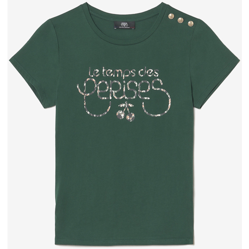 Textil Mulher Ballantyne round-neck T-shirt Nero Le Temps des Cerises T-shirt OULIA Verde