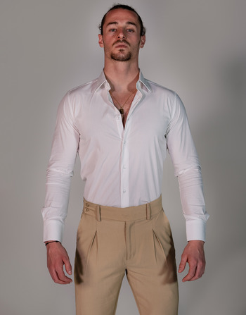 Textil Homem Camisas mangas comprida THEAD. ADRIAN SHIRT Branco