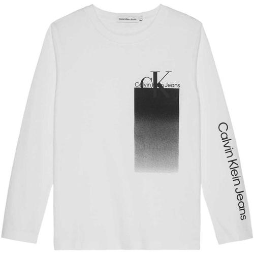 Textil Rapaz Dsquared2 slim-fit logo-tab denim jeans Calvin Klein Jeans  Branco