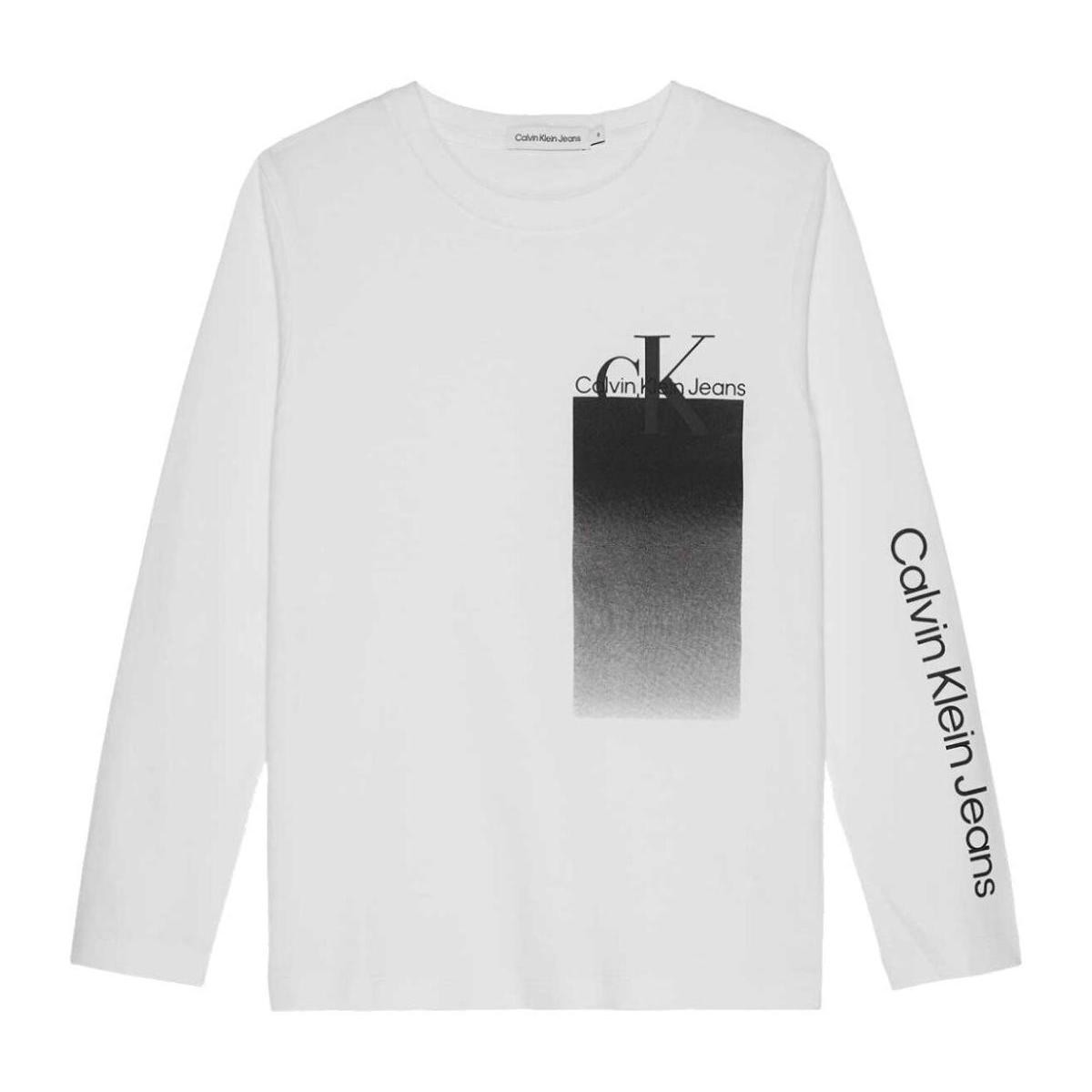 Textil Rapaz T-Shirt mangas curtas Calvin Klein Performance front logo tee co-ord in pink  Branco