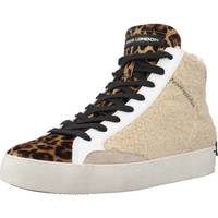 Sapatos Mulher Sapatilhas Crime London HIGH TOP DISTRESSED Bege