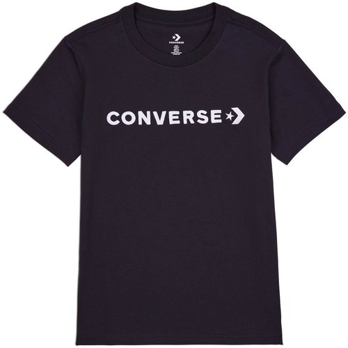 Textil Mulher T-Shirt mangas curtas Converse Glossy Wordmark Preto