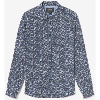 Textil Homem Camisas mangas comprida Pochetes / Bolsas pequenasises Camisa PASTER Azul