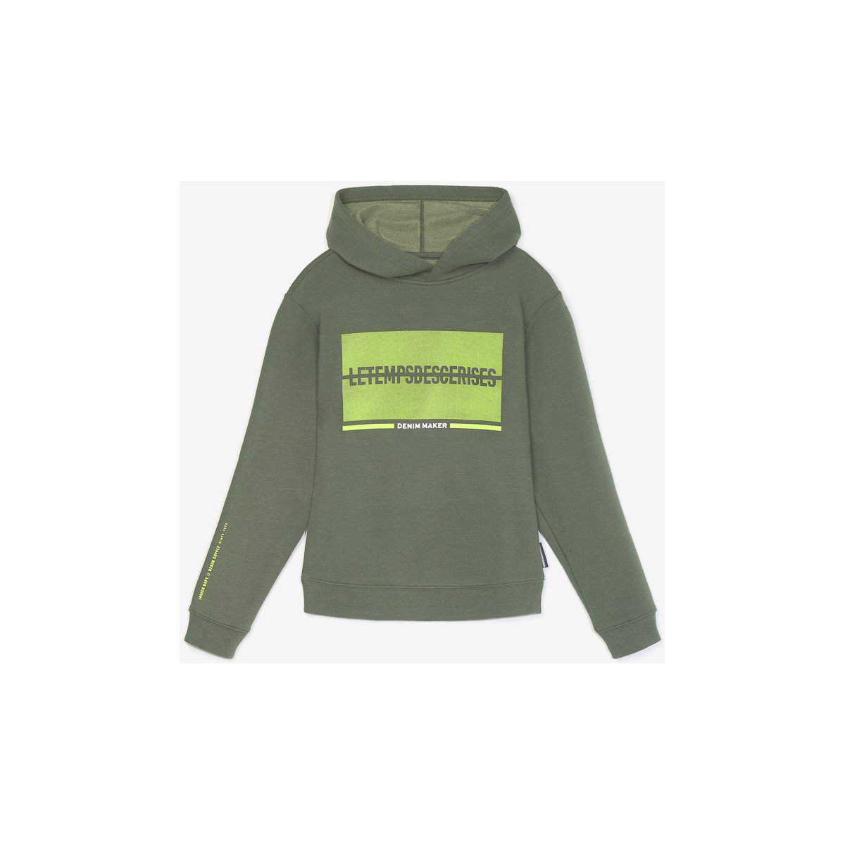 Textil Rapaz Sweats Le Temps des Cerises Sweatshirt com capuz MURABO Verde