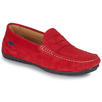 Sapatos Homem Mocassins Pellet CADOR Veludo / Vermelho