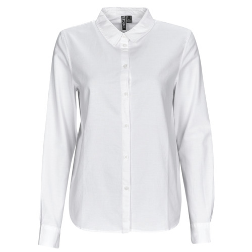 Textil Mulher camisas Pieces PCIRENA LS OXFORD shirt Malo Branco