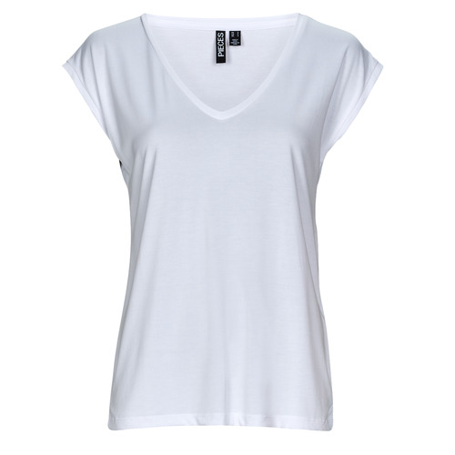 Textil Mulher Pckitte Ss Top Pieces PCKAMALA TEE Branco