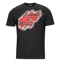 Textil Homem T-Shirt mangas curtas Diesel T-JUST-E43 Preto / Vermelho