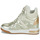 Sapatos Mulher Sapatilhas de cano-alto Guess LISA Branco / Ouro
