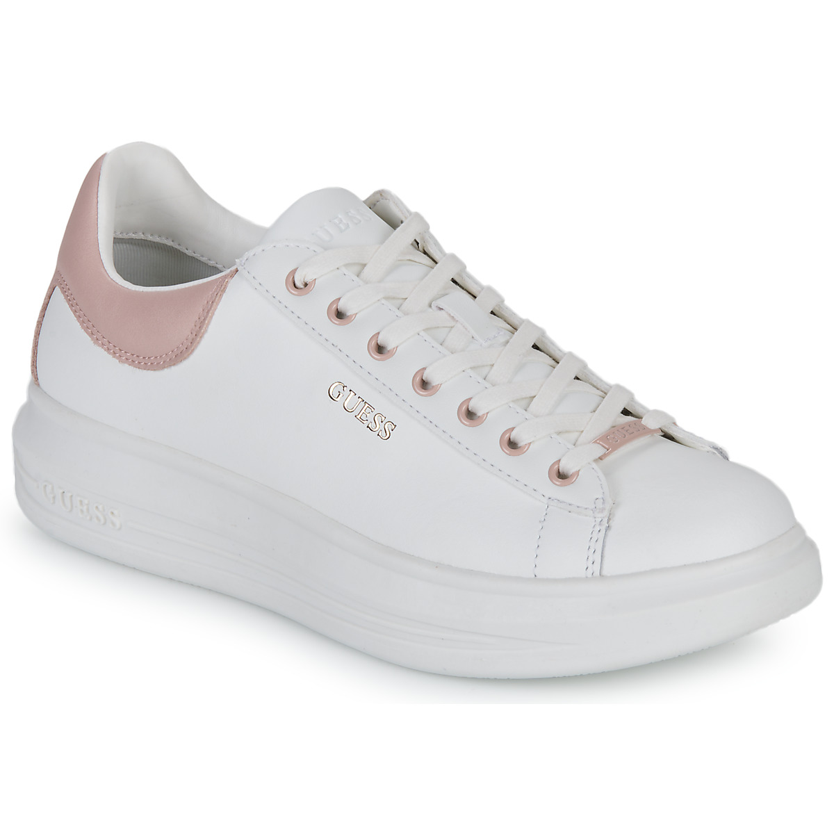 Sapatos Mulher Sapatilhas Bag Guess VIBO Branco / Rosa