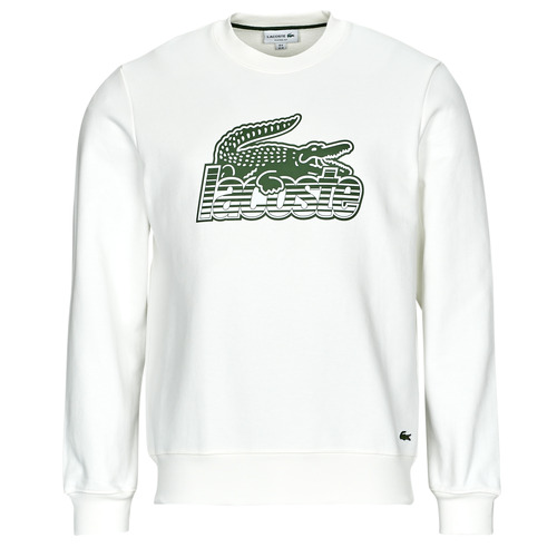 Textil Homem Sweats Beyaz Lacoste SH5087 Branco / Verde