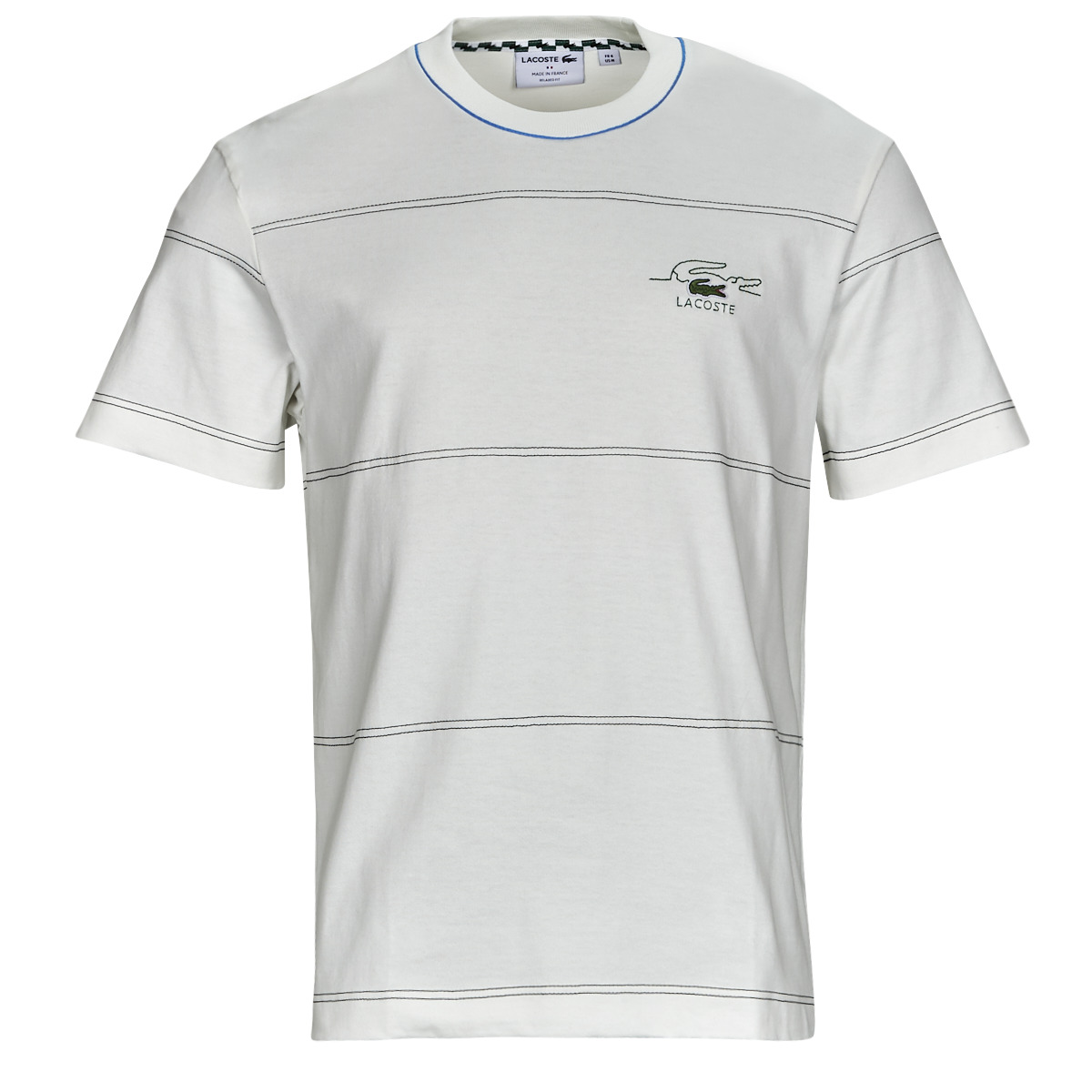 Textil Homem Тенниска lacoste поло рубашка полосатая в полоску тренд TH5364-70V Branco