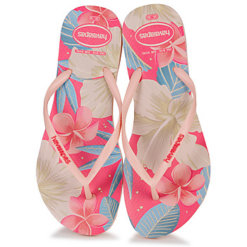 Sapatos Mulher Chinelos Havaianas SLIM FLORAL Rosa