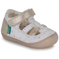 Sapatos Rapariga Sandálias Kickers SUSHY Branco / Ouro