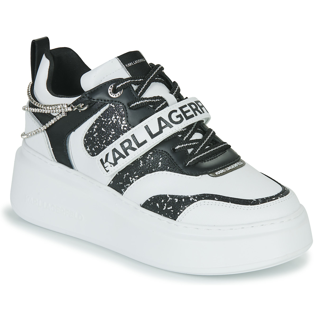 Sapatos Mulher Sapatilhas Karl Lagerfeld ANAKAPRI Krystal Strap Lo Lace KAPRI MAISON KARL LACE