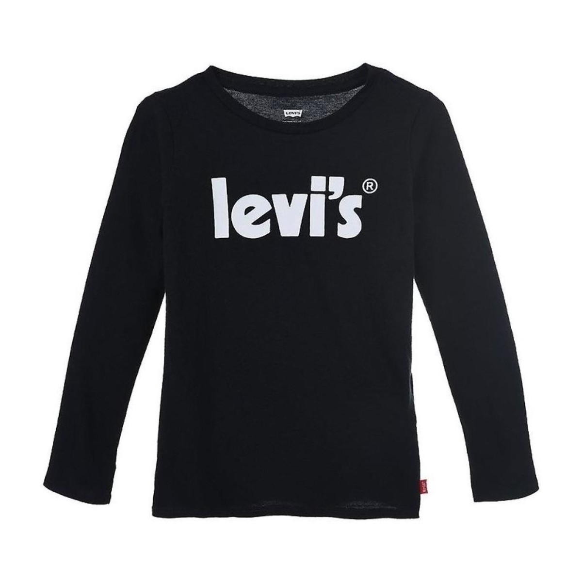 Textil Rapariga T-Shirt mangas curtas Levi's  Preto