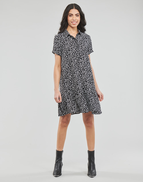 JDY JDYLION S/S PLACKET DRESS Preto / Branco