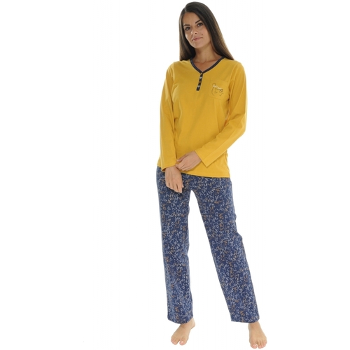 Textil Mulher Pijamas / Camisas de dormir Christian Cane JUNE Amarelo