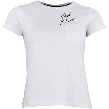 Textil Mulher T-shirt mangas compridas Peak Mountain T-shirt manches courtes femme AJOJO Branco