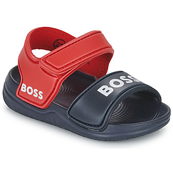 Sapatos Rapaz Sandálias BOSS J09190-849-B Marinho / Vermelho
