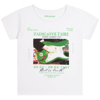 Textil Rapariga T-Shirt mangas curtas Zadig & Voltaire  Branco