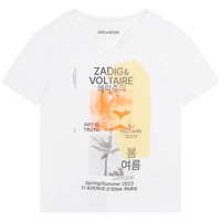 Textil Rapaz philipp plein ss king plein cotton t shirt item Zadig & Voltaire X25354-10P-J Branco