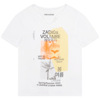 Textil Rapaz T-Shirt mangas curtas Zadig & Voltaire X25354-10P-J Branco