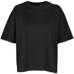 Textil Mulher T-Shirt mangas curtas Sols BOXY WOMENN - CAMISETA OVERSIZE DE MUJER negro Preto