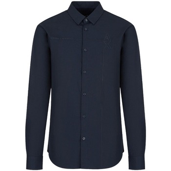 Textil Homem Camisas mangas comprida EAX 37376-24128 Azul