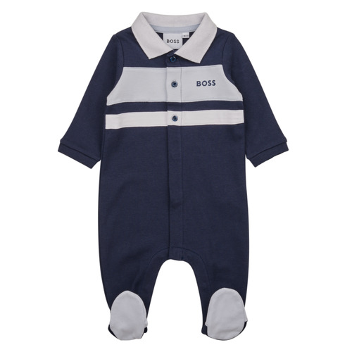 Textil Rapaz Pijamas / Camisas de dormir BOSS J97203-849-B Marinho / Branco
