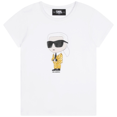 Textil Rapariga T-Shirt mangas curtas Karl Lagerfeld Z15417-N05-B Branco