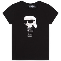Textil Rapariga T-Shirt mangas curtas Karl Lagerfeld Z15418-09B-B Preto