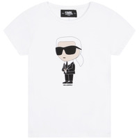 Textil Rapariga T-Shirt mangas curtas Karl Lagerfeld  Branco