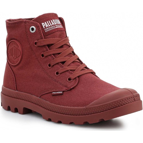 Sapatos Homem A tendência da ganga Palladium Mono Chrome Wax Red 73089-658-M Vermelho