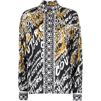Textil Mulher camisas Quiz Wrap Glitter Maxi Dress 73HAL2B1-NS175 Preto