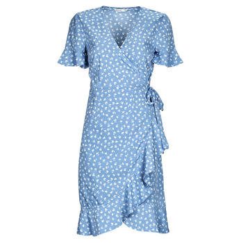 Textil Mulher Vestidos curtos Only ONLOLIVIA S/S WRAP DRESS Azul