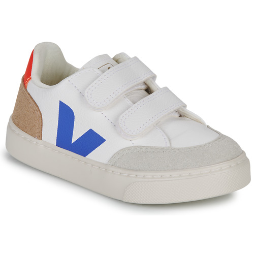 Sapatos Rapaz Sapatilhas pierre Veja SMALL V-12 Branco / Azul / Laranja