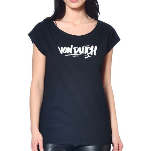 Textil Mulher T-shirts e Pólos Von Dutch  Preto