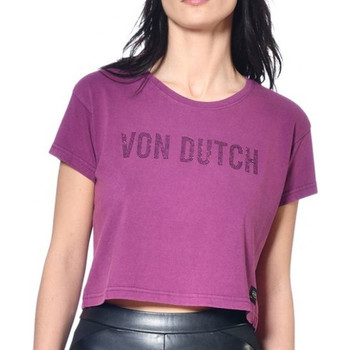 Textil Mulher T-Shirt mangas curtas Von Dutch  Violeta