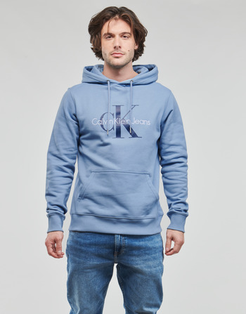 Textil Homem Sweats Calvin Klein Jeans MONOLOGO REGULAR HOODIE Azul