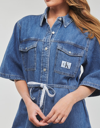 Calvin Klein Jeans UTILITY BELTED SHIRT DRESS Ganga